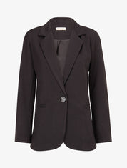 Veste basique cintrée à 1 bouton - Noir - 1