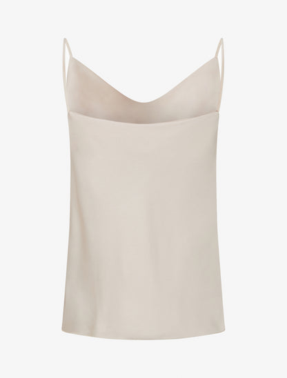 Caraco satiné à col bénitier - Beige clair - 2