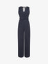 Combinaison sans manches à ceinture torsadée - Marine - 1