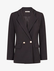 Veste basique cintrée à 2 boutons - Noir - 4