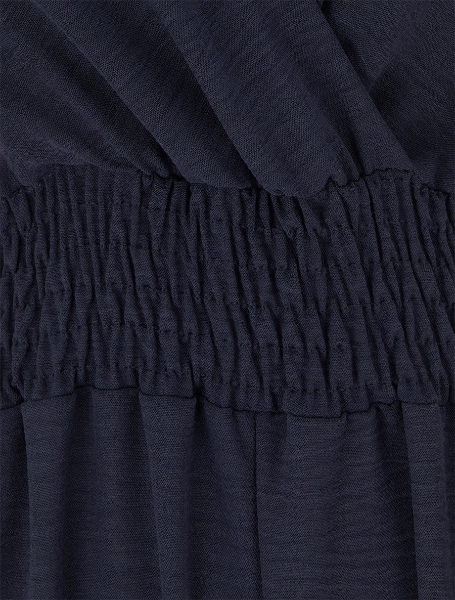 Combinaison ample à bretelles bijoux - Marine - 3