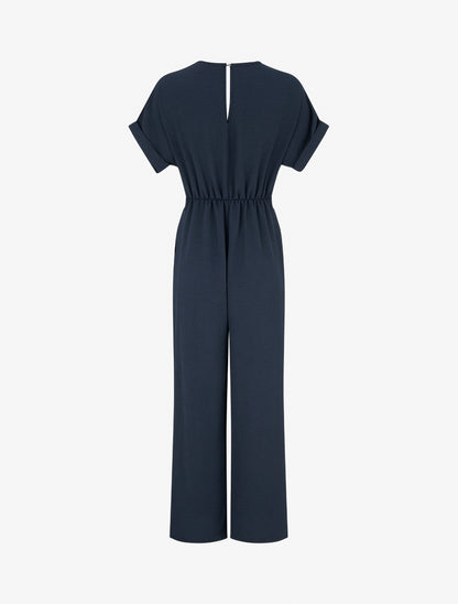 Combinaison unie à manches courtes - Bleu nuit - 2