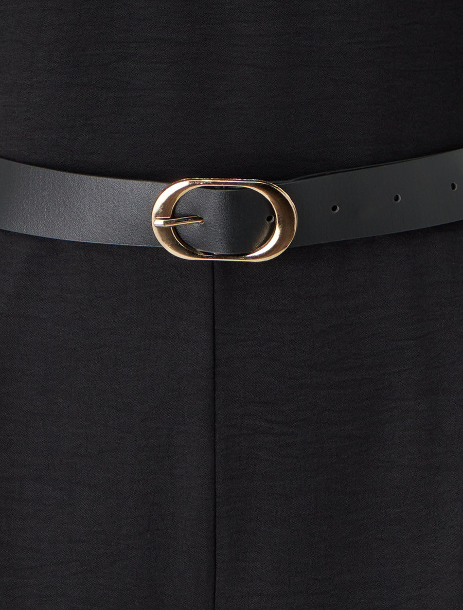 Combinaison unie à empiècement bijoux - Noir - 3