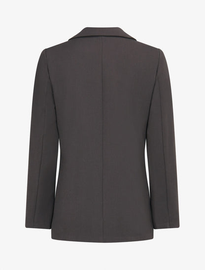 Veste basique cintrée à 2 boutons - Anthracite - 2