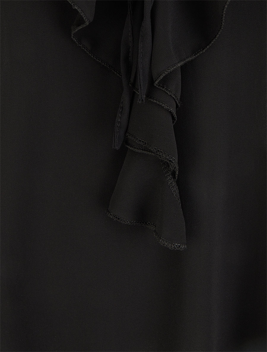 Caraco uni en voile - Noir - 3