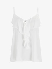 Caraco uni en voile - Blanc - 1