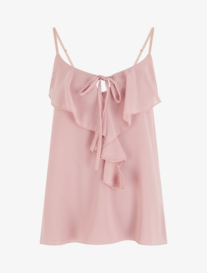 Caraco uni en voile - Vieux rose - 1