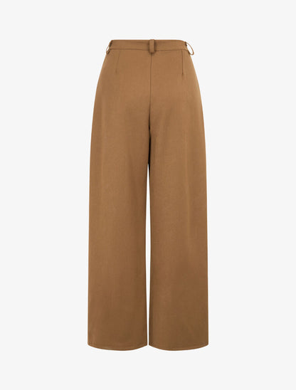 Pantalon de tailleur coupe droite - Marron clair - 2