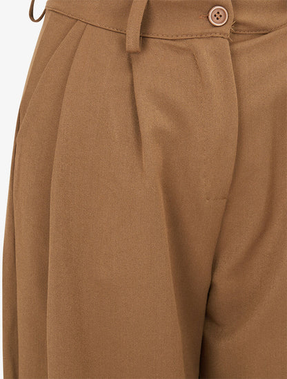 Pantalon de tailleur coupe droite - Marron clair - 3
