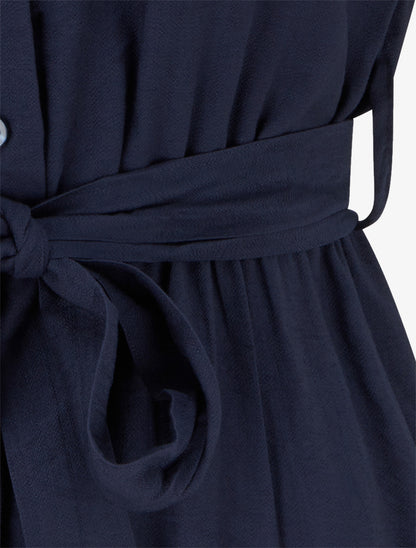 Robe chemise à manches courtes - Marine - 3