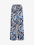 Pantalon ample imprimé graphique - Bleu - 1