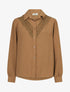 Chemise fluide à empiècement en crochet - Camel - 1