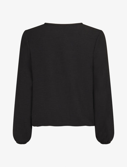 Blouse fluide à bande en sequins - Noir - 2