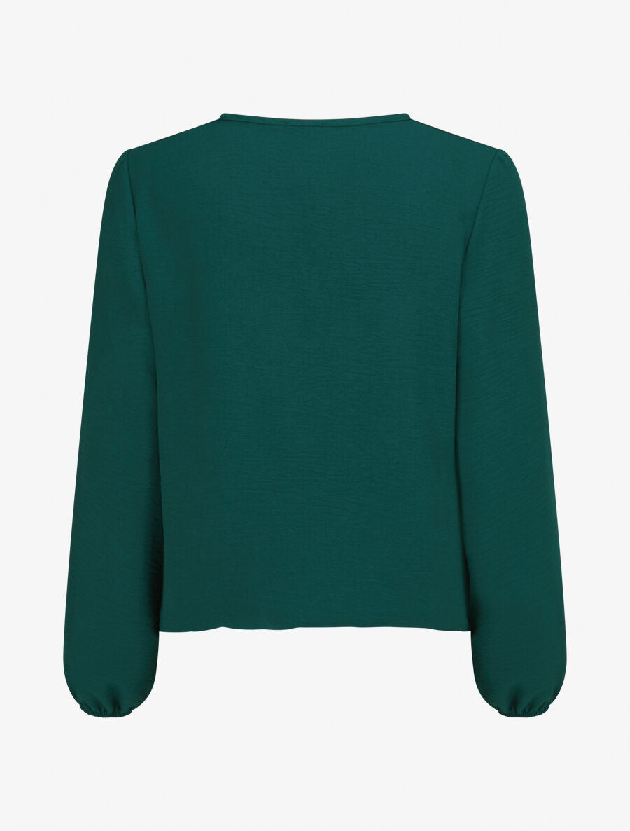 Blouse fluide à bande en sequins - Vert sapin - 2