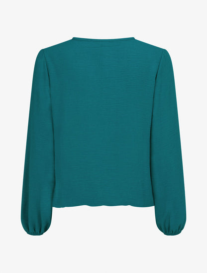 Blouse fluide à bande en sequins - Bleu canard - 2