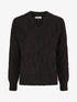 Pull en maille torsadée - Noir - 1