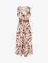 Robe sans manches imprimé fantaisie - Camel - 1