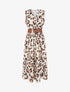 Robe sans manches imprimé léopard - Marron - 1