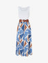 Robe longue sans manches imprimé graphique - Bleu clair - 1