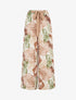 Pantalon ample imprimé tropical - Marron - 1