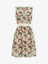 Robe patineuse sans manches imprimé graphique - Kaki - 1