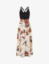 Robe longue imprimé fantaisie - Beige - 1