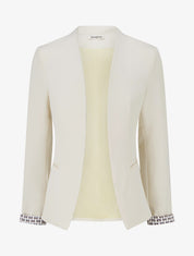 Veste droite à épaulettes - Beige clair - 1