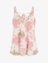 Caraco imprimé fleurs abstraites - Rose - 1