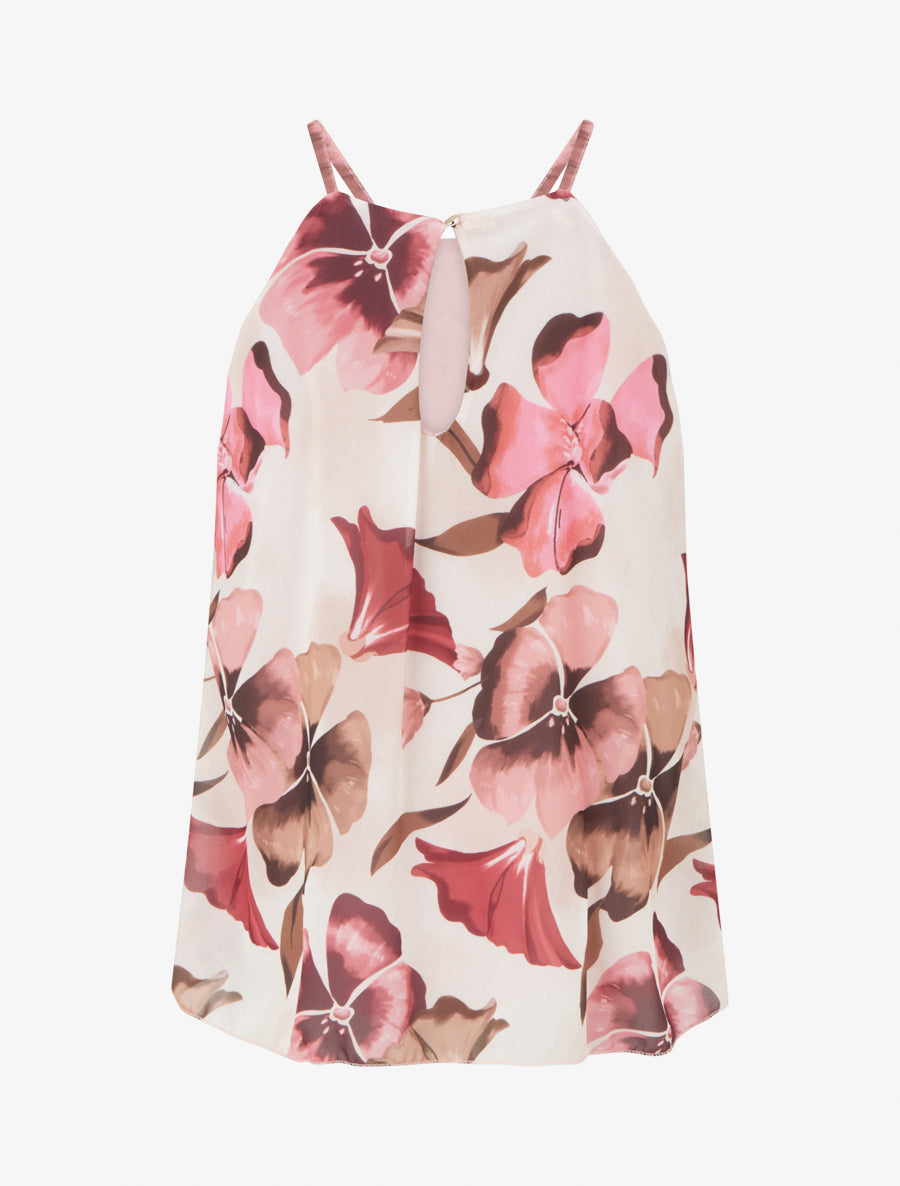 Top fluide imprimé floral - Rose - 2
