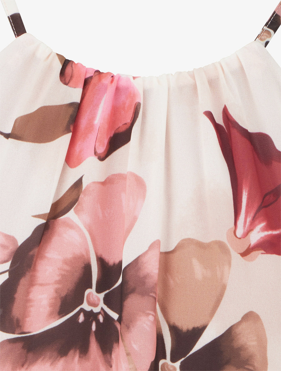 Top fluide imprimé floral - Rose - 3