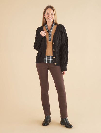 Gilet uni boutonné - Noir - 4