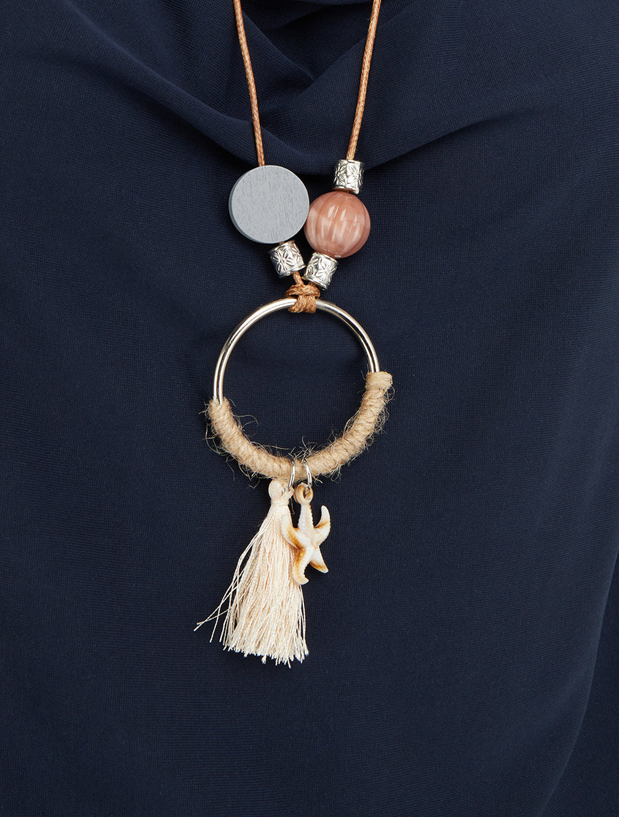 Top fluide à col bénitier - Marine - 3