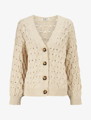 Gilet uni boutonné - Beige - 5