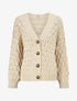 Gilet uni boutonné - Beige - 5