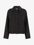 Veste fluide unie zippée - Noir - 1