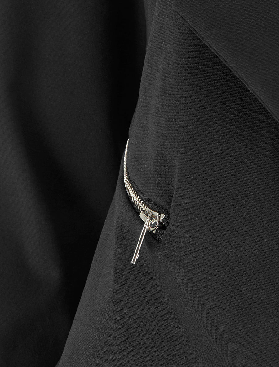 Veste droite à poches zippées - Noir - 3