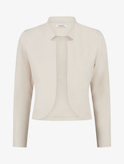 Veste courte à col cranté - Beige - 1