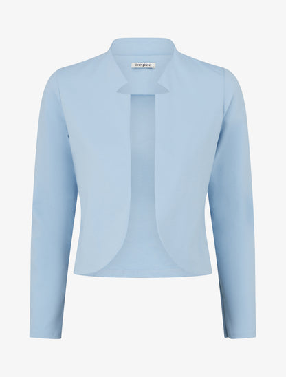 Veste courte à col cranté - Bleu ciel - 1