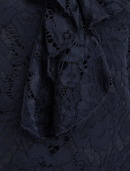 Top sans manches en dentelle - Marine - 3