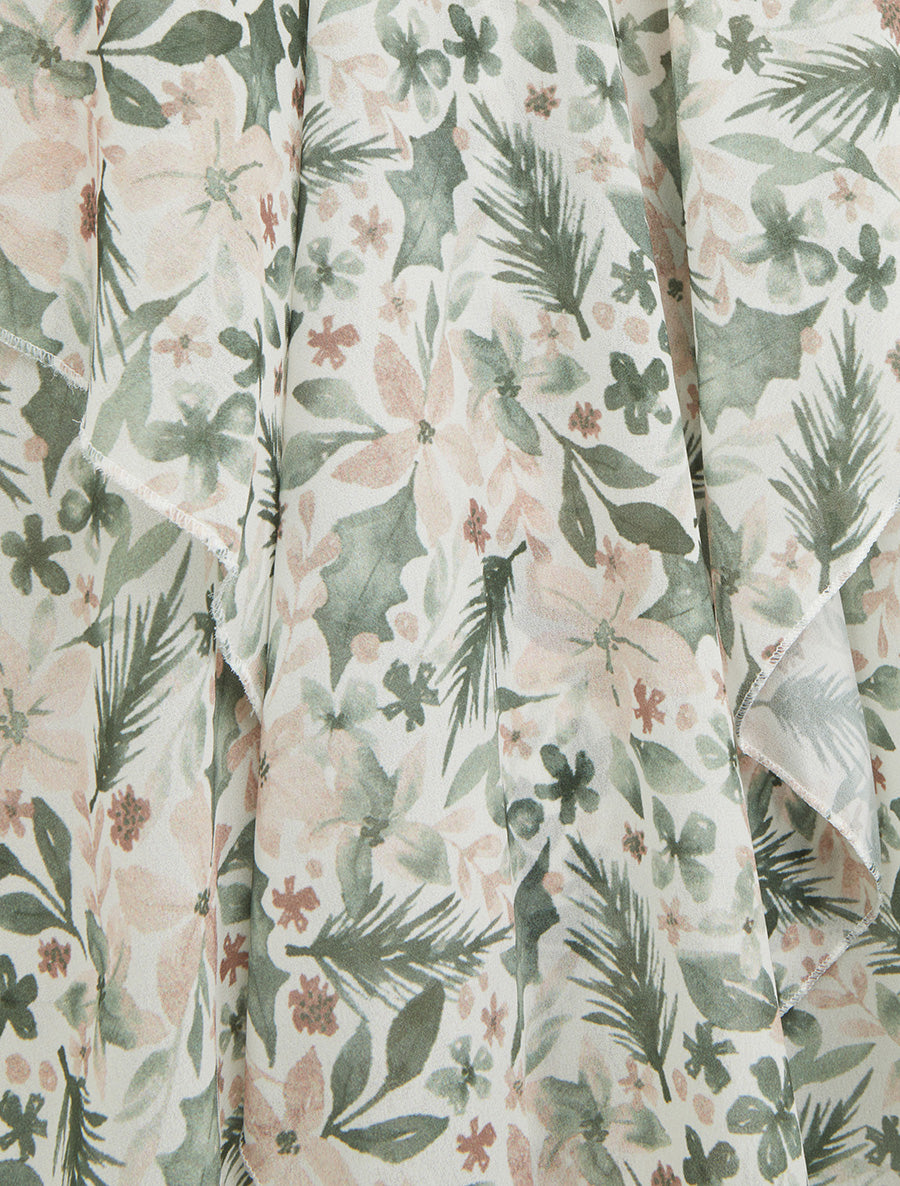 Caraco volanté imprimé feuillage - Kaki - 3