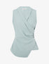 Top sans manches drapé à boutons - Vert d&