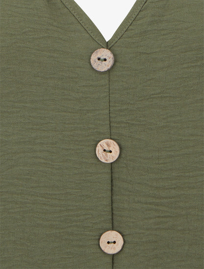 Caraco fluide à volants - Kaki - 3