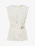 Top cintré à boucle décorative - Beige - 1