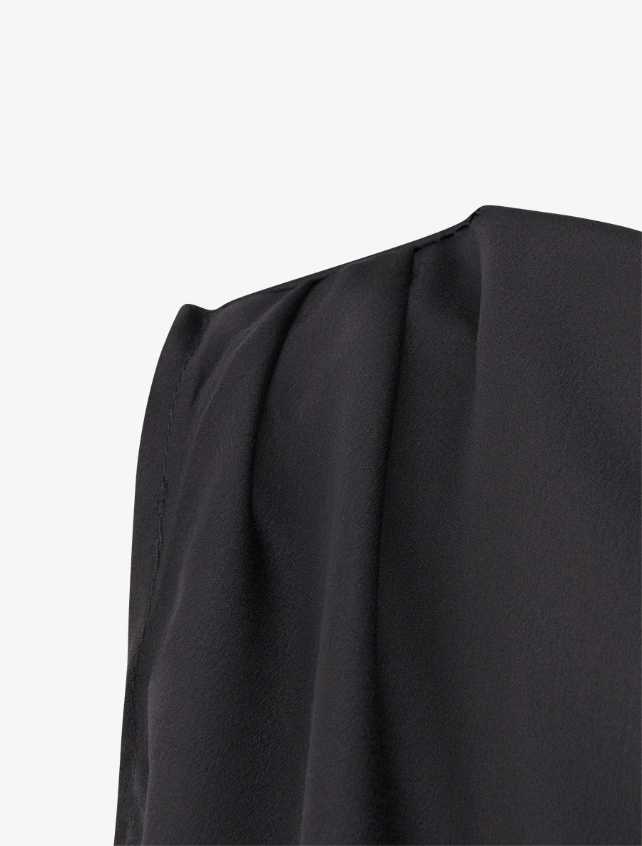 Top boule satiné à bijou métallique - Noir - 3