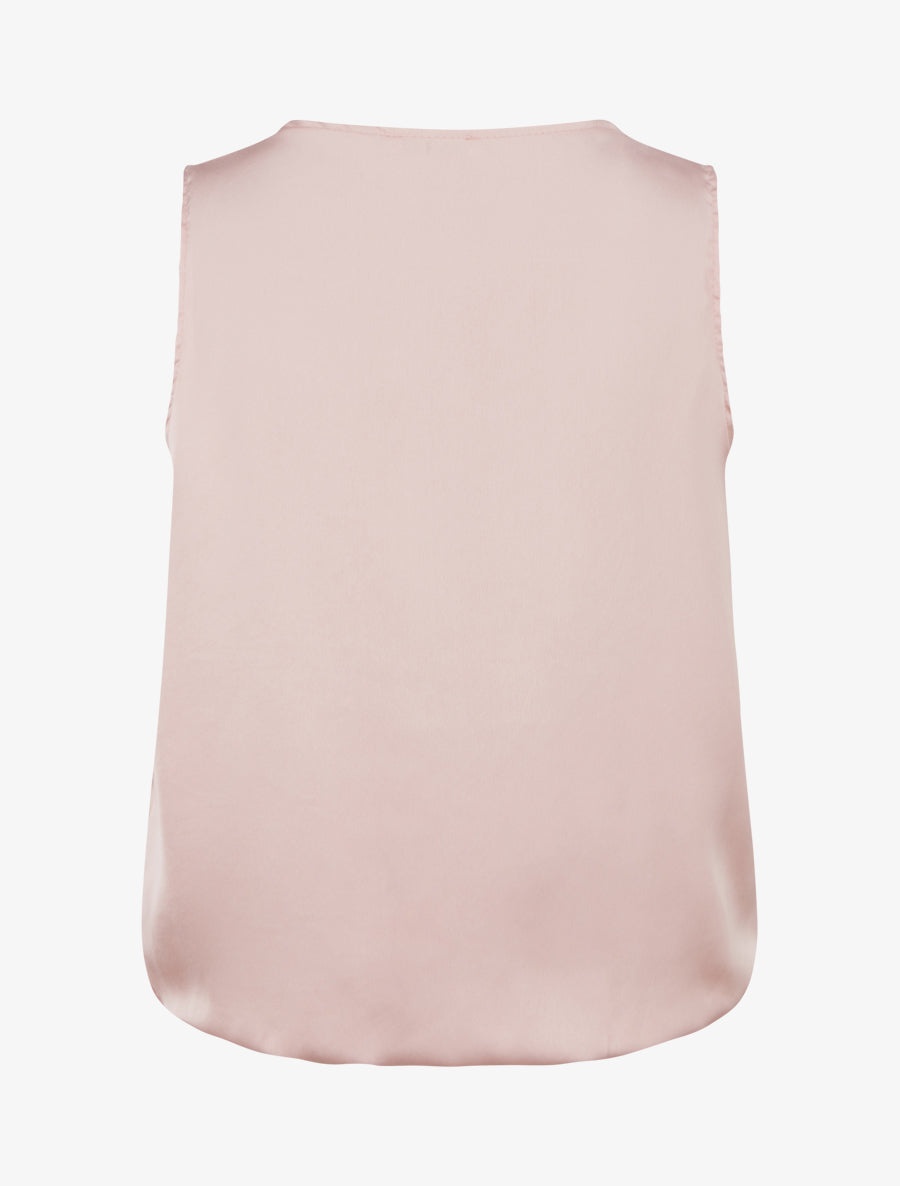 Top boule satiné à bijou métallique - Rose - 2