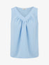 Top uni sans manches à col V - Bleu ciel - 1