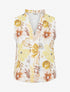 Top sans manches imprimé fleuri - Jaune - 1