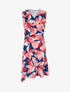 Robe style portefeuille sans manches imprimé feuillages - Rose - 1