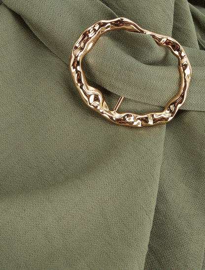 Top droit à dos nageur et bretelles bijoux - Kaki - 3