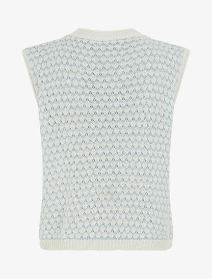 Pull sans manches motif nid d&